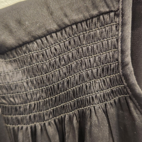 Banana Republic Satin Dress with Ruffle Hem, Black, Size US 6 - Picture 4 of 10